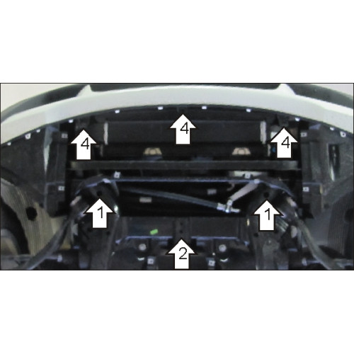 Защита Радиатора MOTODOR для BMW X3 2004-2010 e83, Сталь 3 мм - Арт. 10201