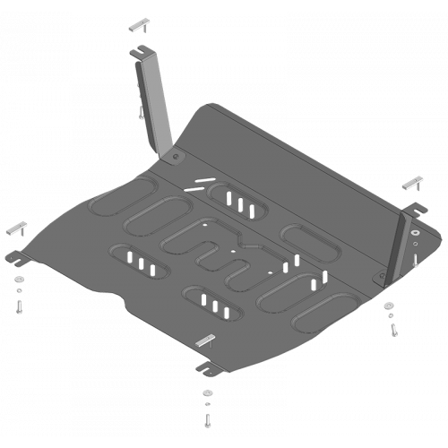 Защита Картера двигателя, КПП MOTODOR для JAC JS6 2022- (I), Сталь 2 мм - Арт. 78302