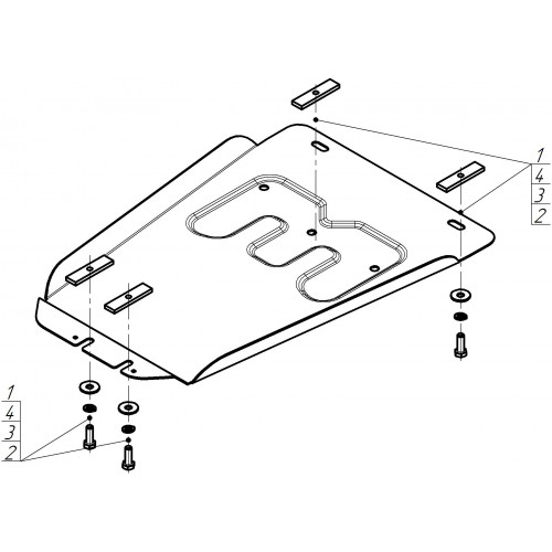 Защита КПП MOTODOR для JAC T9 2024- (I), Сталь 2 мм - Арт. 78317