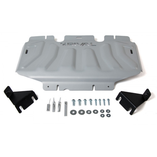 Защита Радиатора Rival для Nissan Navara (Frontier) 2010-2015 Navara (Frontier) III D40 рестайлинг, Алюминий 3 мм - Арт. 333.4164.2